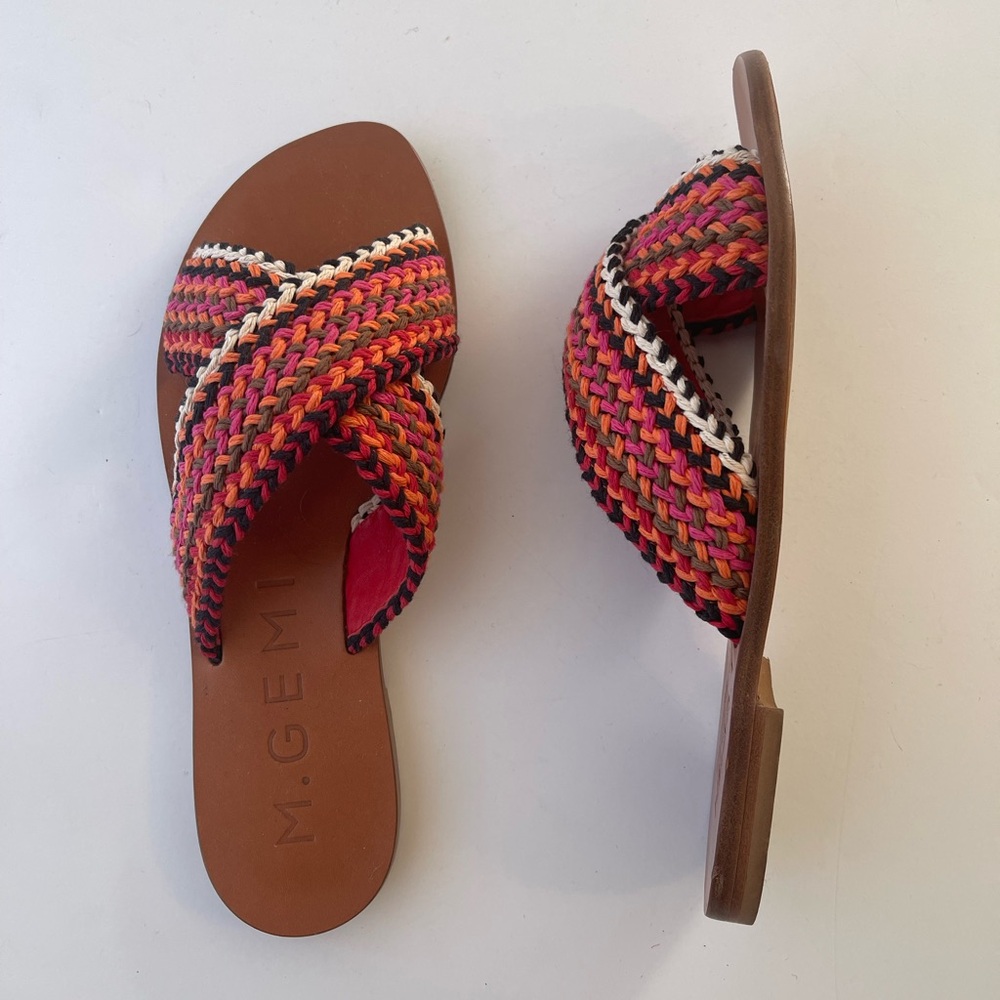 M.‎ Gemi The Cecilia Sandal Leather Sole Woven Uppers 36.5